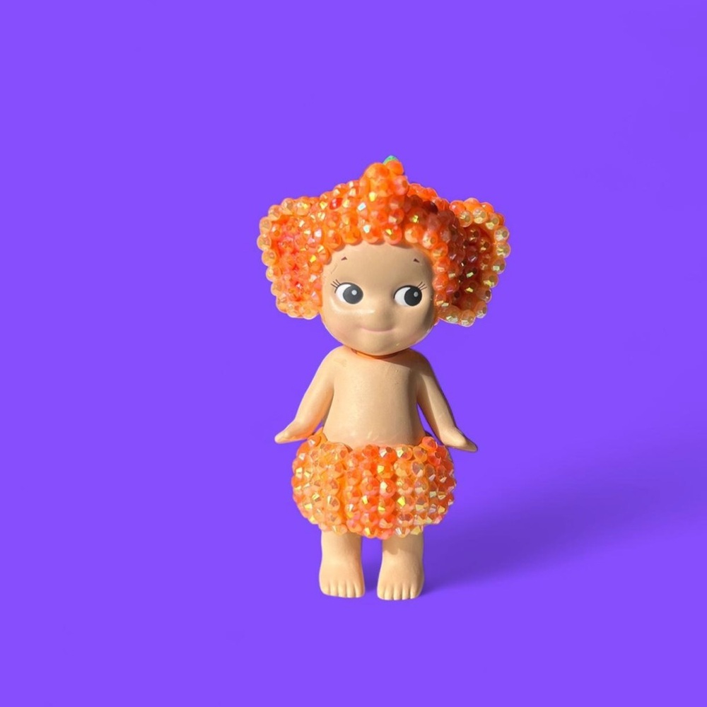 Sonny Angel Custom Bedazzled Elephant Pumpkin Patch Halloween Series